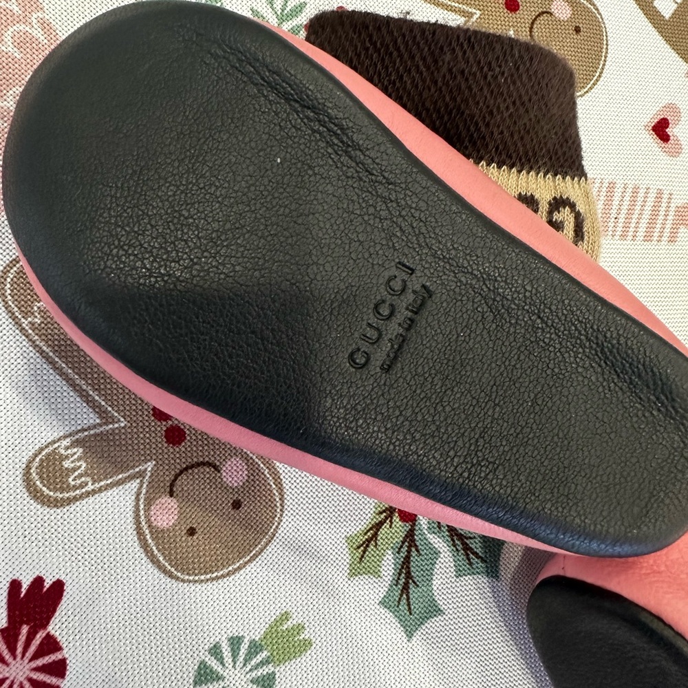 Gucci Beige and Brown Textured Fabric booties - Picture 7 of 9